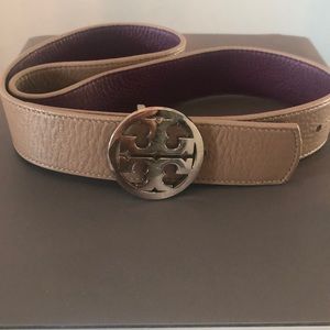Tory Burch Double T reversible belt